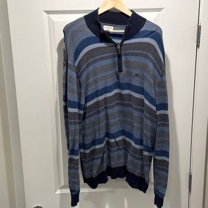 Dockers Striped Pullover 1/4 Zipper Sweater Size XXL